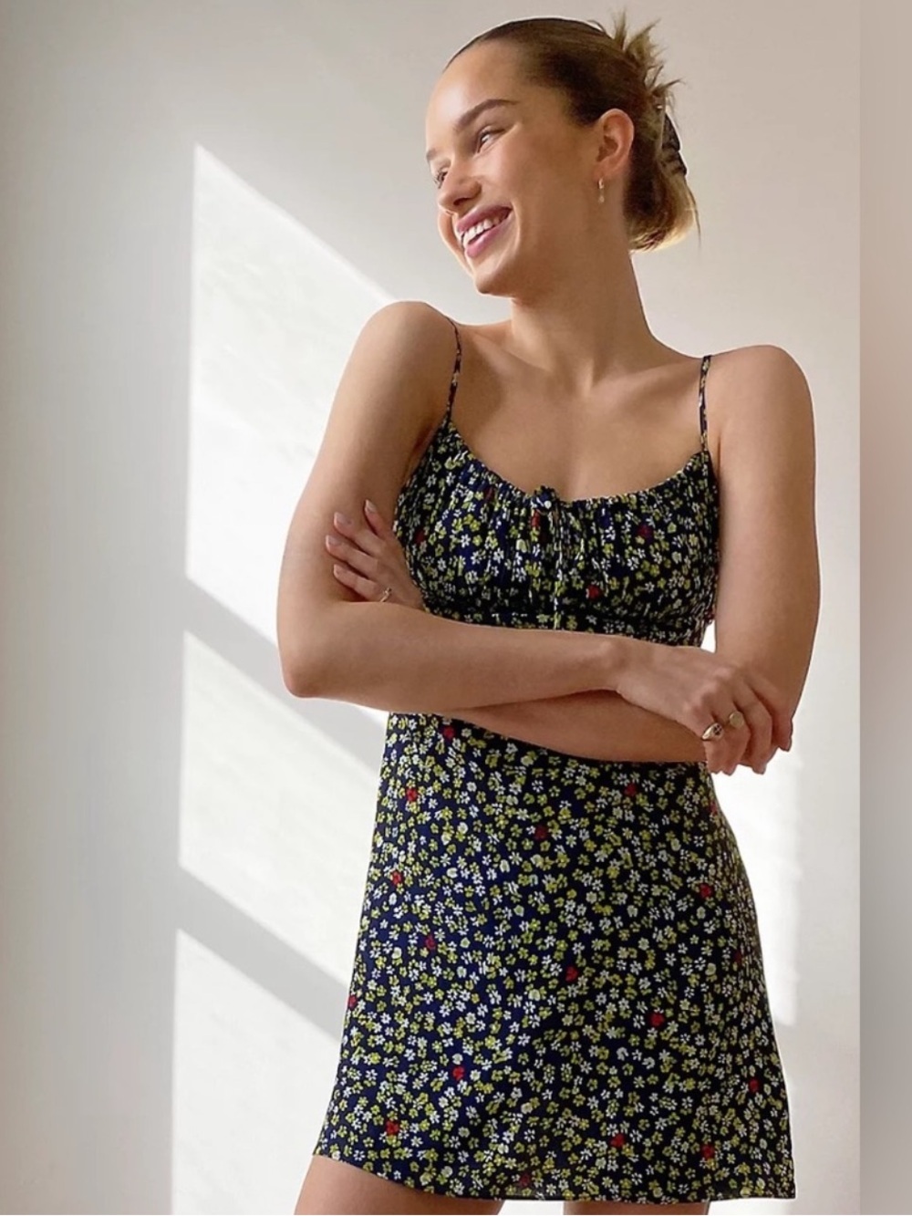 Aritzia Sunday Best Delilah Floral Mini Slip Dress SZ 8